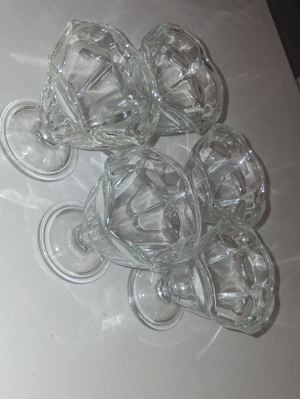 Set of 5 Clear Glass Dessert Cups Anchor